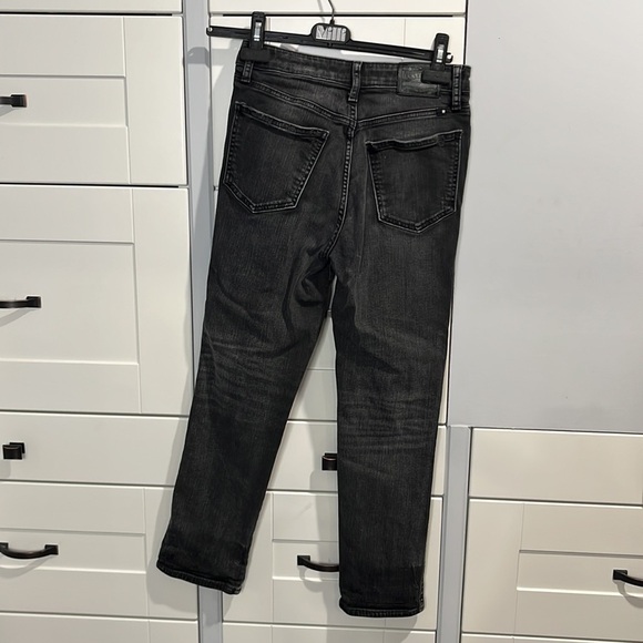 Lucky Brand black wash jeans distressed size 0 x 25. the high-rise tomboy. - Picture 6 of 9